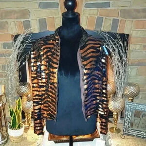 J Kara Vintage Sequined Blazer NWT